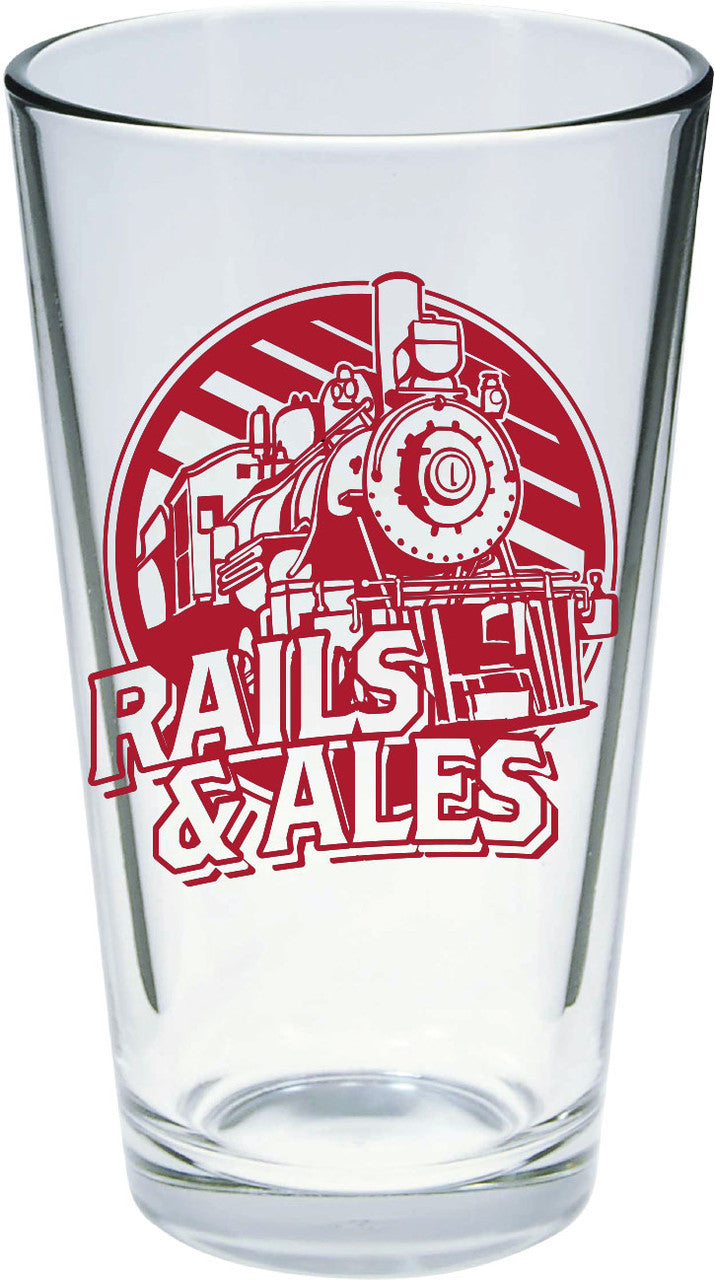 Rails & Ales Pint Glass-03/9116