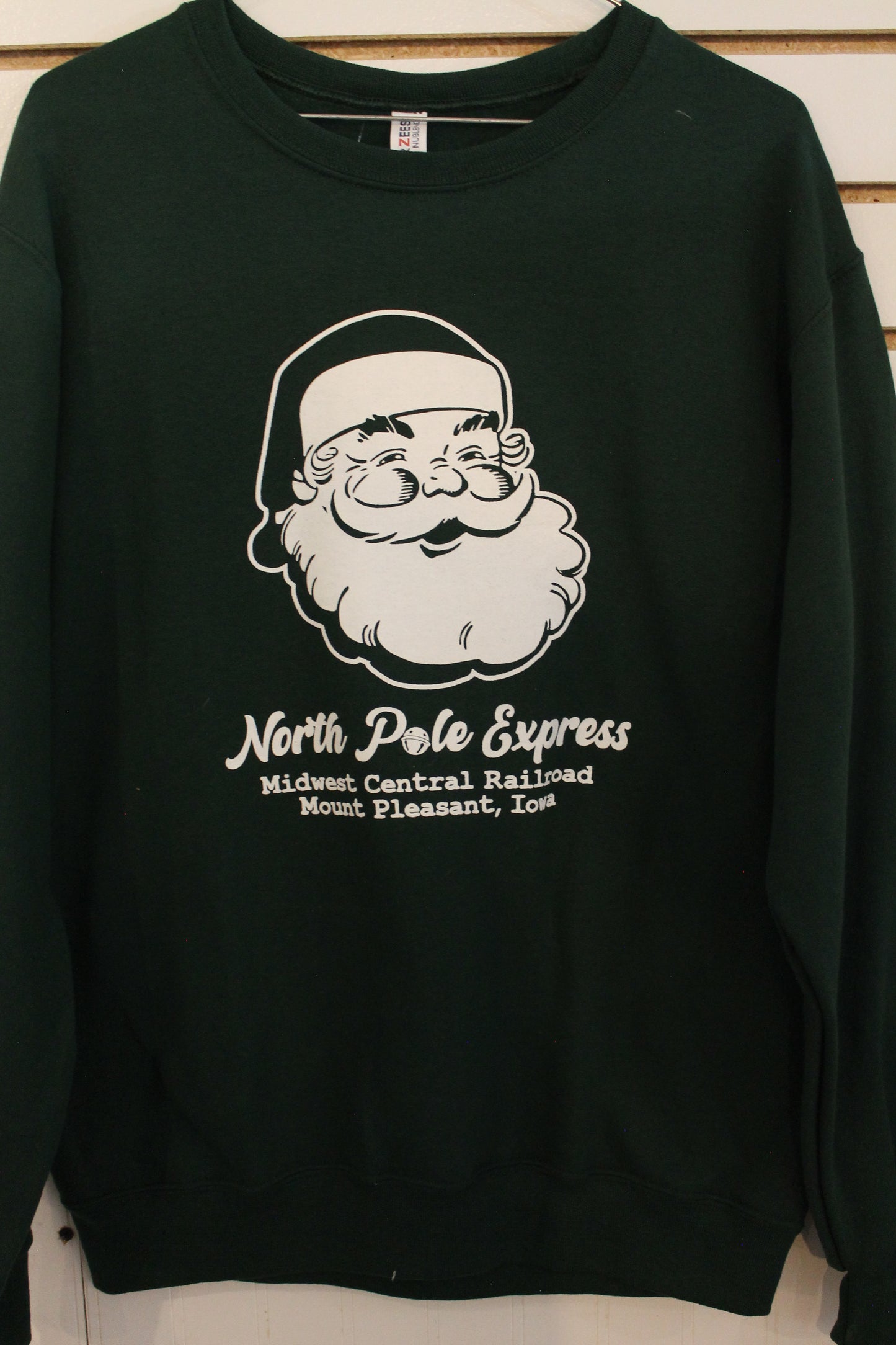 S669-SANTA NPE SWEATSHIRT YM-DARK GREEN : YOUTH M
