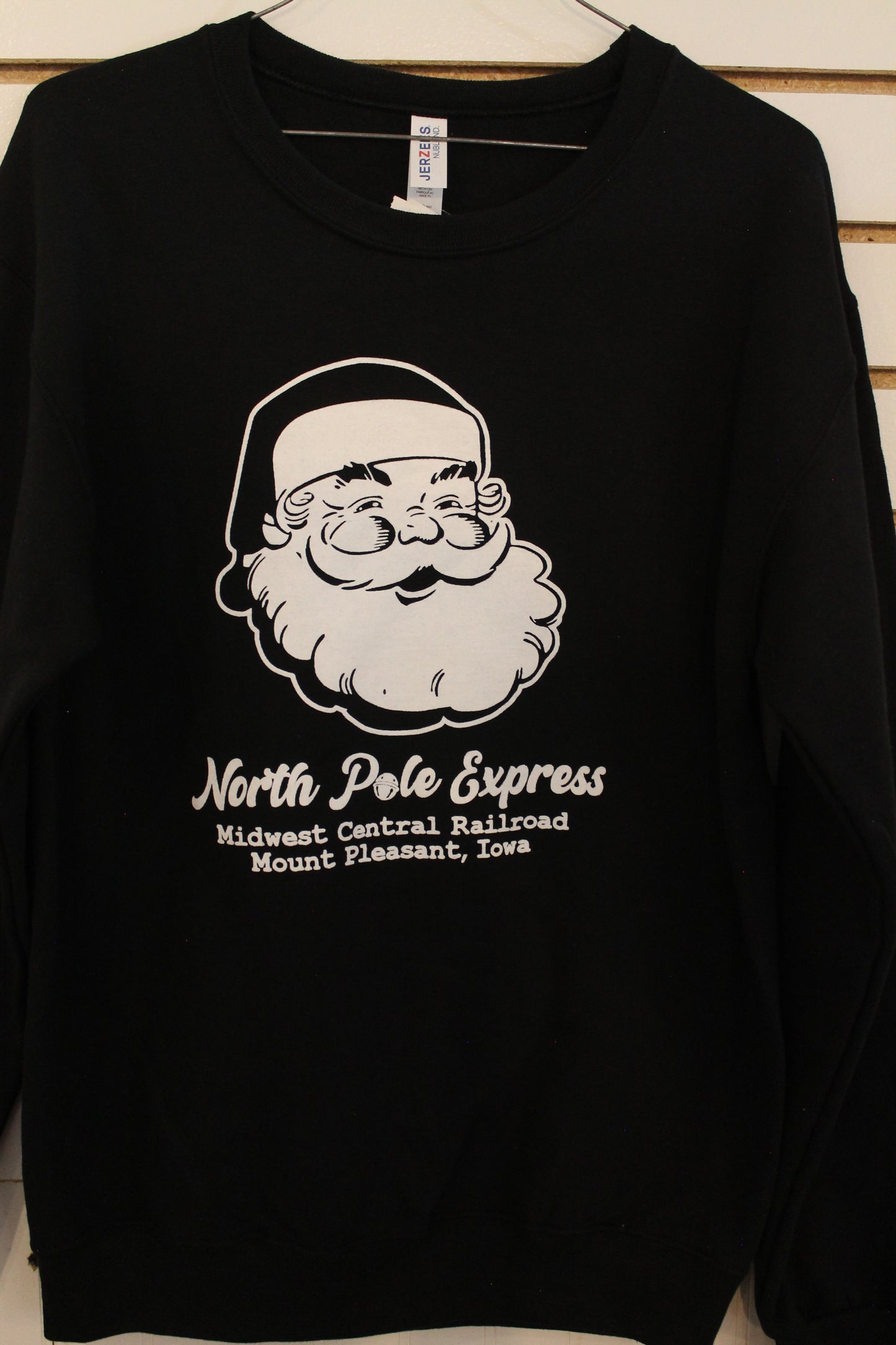 S666-SANTA NPE SWEATSHIRT 3XL-BLACK : ADULT 3XL
