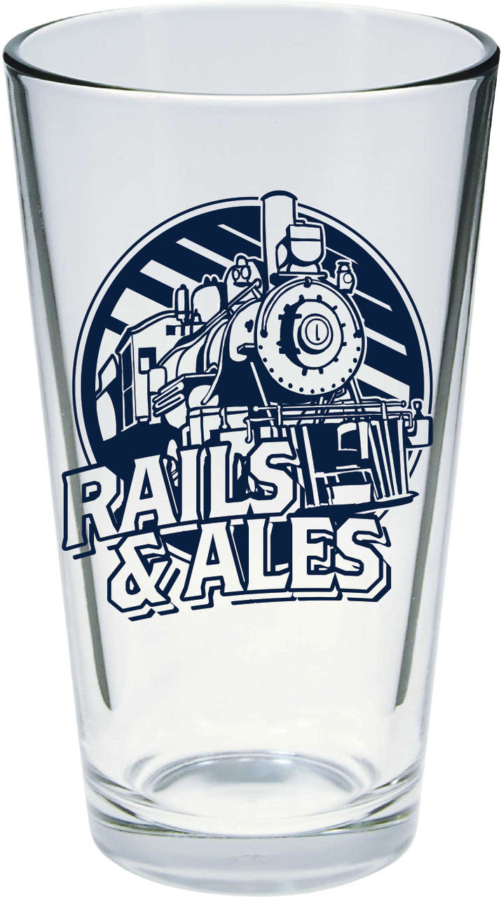 Rails & Ales Pint Glass-03/9116