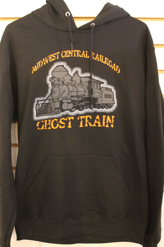 S605-PULLOVER GHOST TRAIN SM-black/orange : ADULT SM