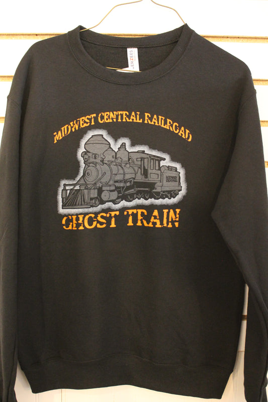 S627-SWEATSHIRT GHOST TRAIN 4XL-Black/Orange : ADULT 4XL