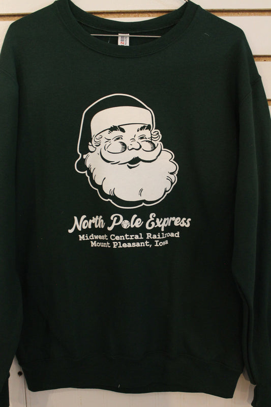 S669-SANTA NPE SWEATSHIRT YM-DARK GREEN : YOUTH M