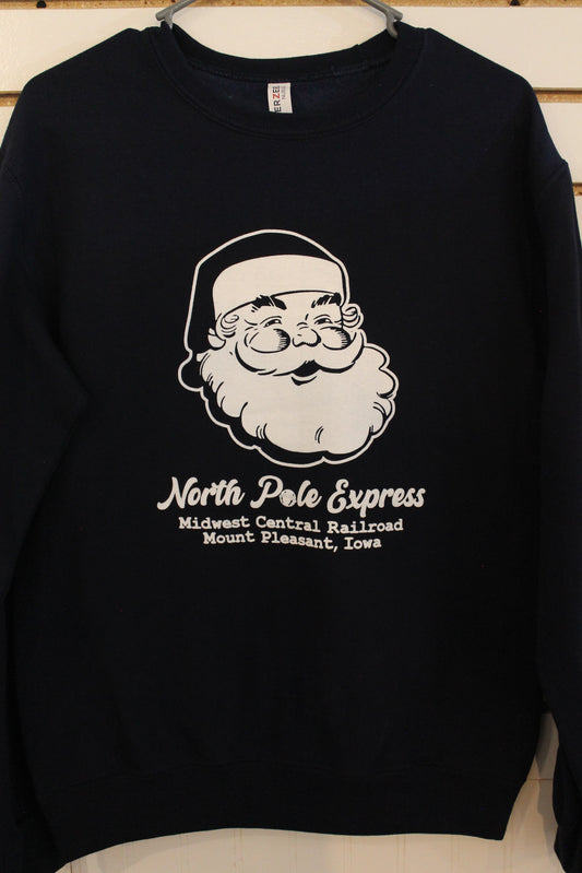 S657-SANTA NPE SWEATSHIRT 4XL-NAVY : ADULT 4XL