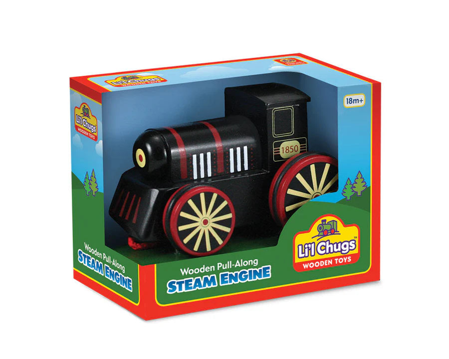 T035-WOOD PULL ALONG STEAM ENGIN-WT-WPSE