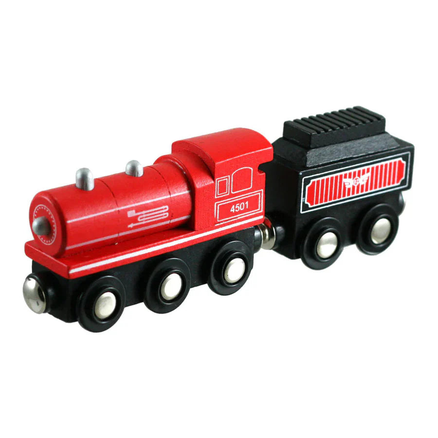 Lil Chugs Steam Locomotive and Coal Tender Red