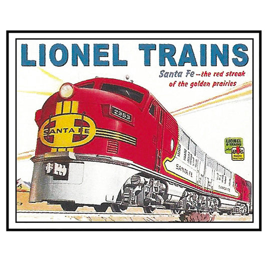 Santa Fe Lionel Tin Sign