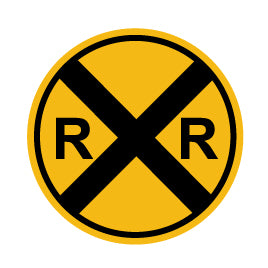 Railroad Crossing Sticker